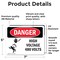 Signmission High Voltage 480 Volts Danger Sign, Vinyl Decal, 7in W x 5in L, 2PK OS-2PACK-DS-D-57-L-2200 - alternate 3